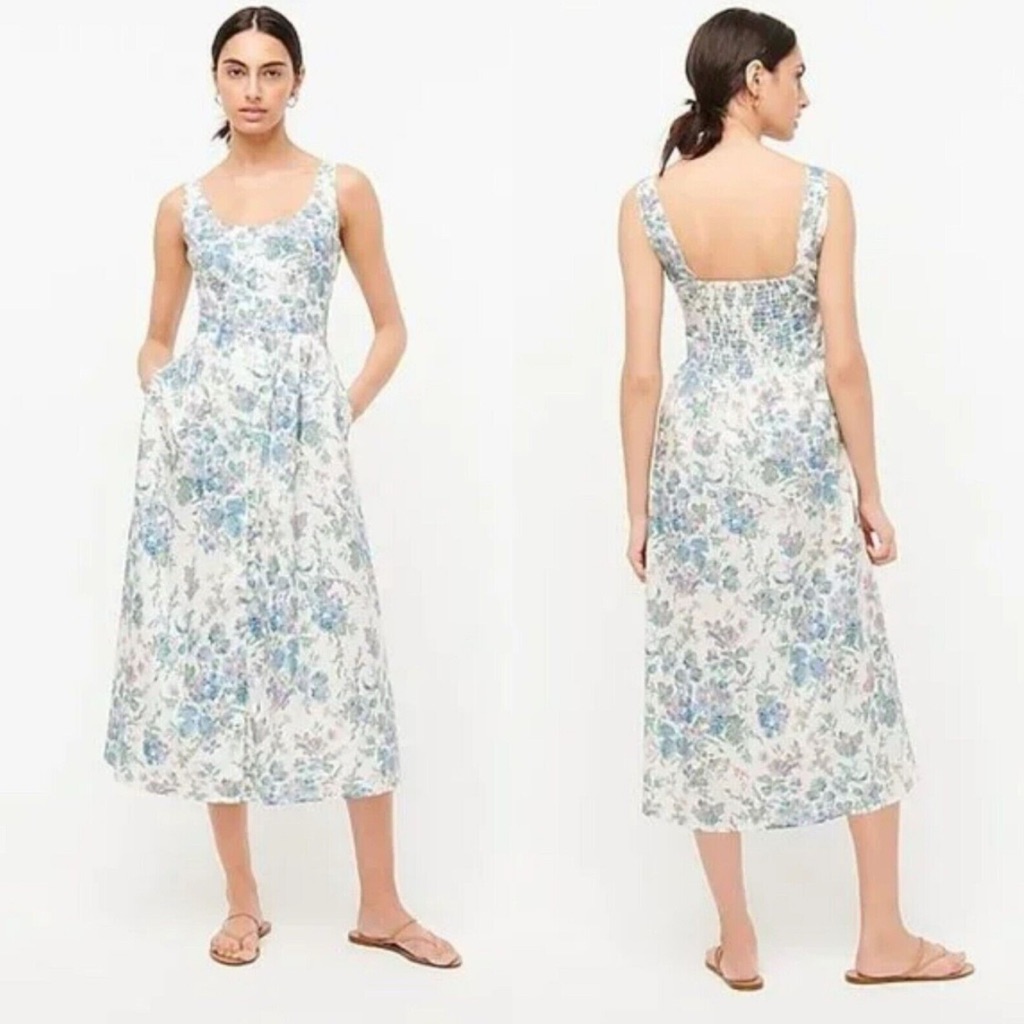 J. Crew English Garden Floral Print Dress Size 0